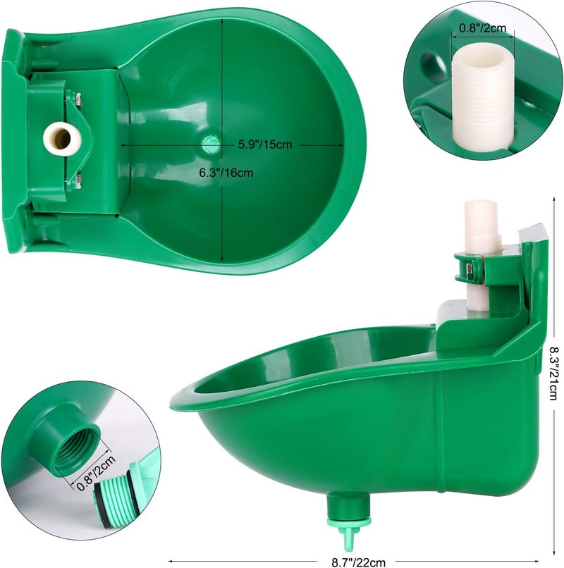 NAOEDEAH Goat Waterer, Livestock Waterer for Sheep Dog Piglet Calf Horse Farm Water Troughs for Livestock Automatic Water Bowl Plastic Drinking Bowl Water Dispenser 2 Pack - Image 5